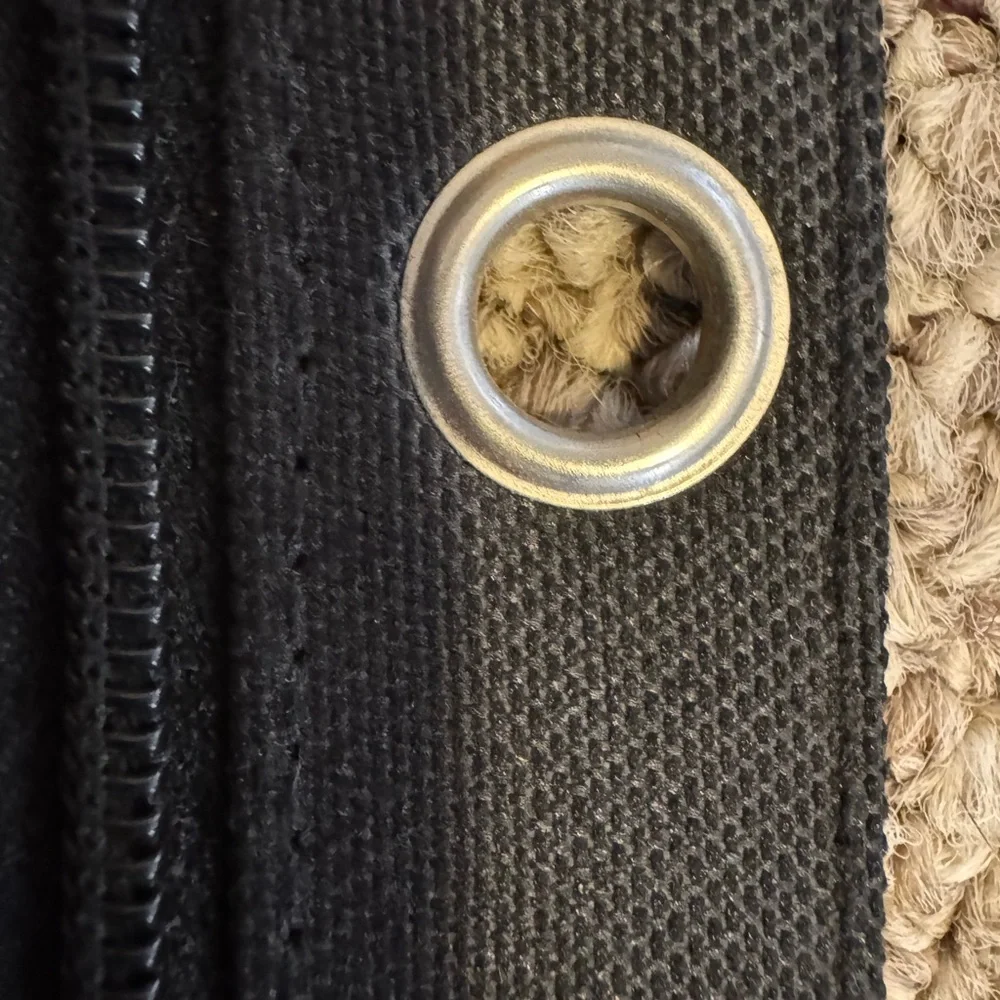 Black Zippered Pouch with Metal Accents